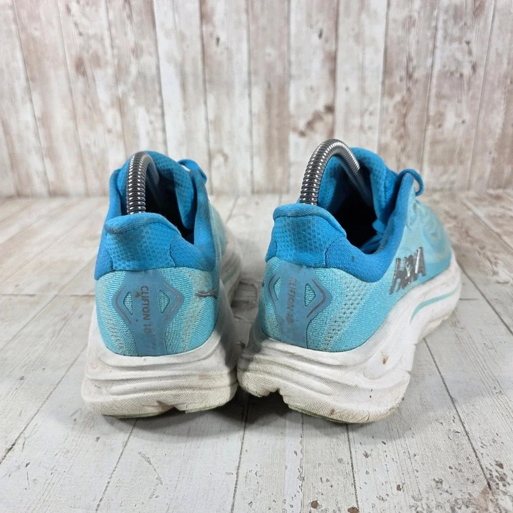 Hoka Clifton 10 Womens 8 Blue Running Shoes Sneakers 1162031 SKYW